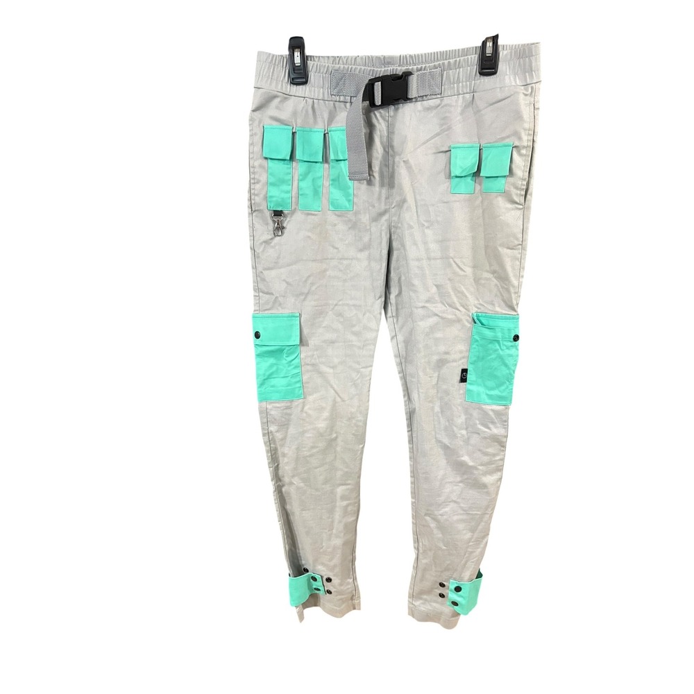 The Hideout Clothing THC Limited Edition Cargo Pants Grey Mint Green Mens Medium